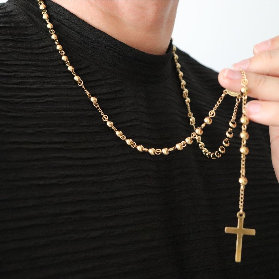 Camándula Mediana – Oro Laminado 18K