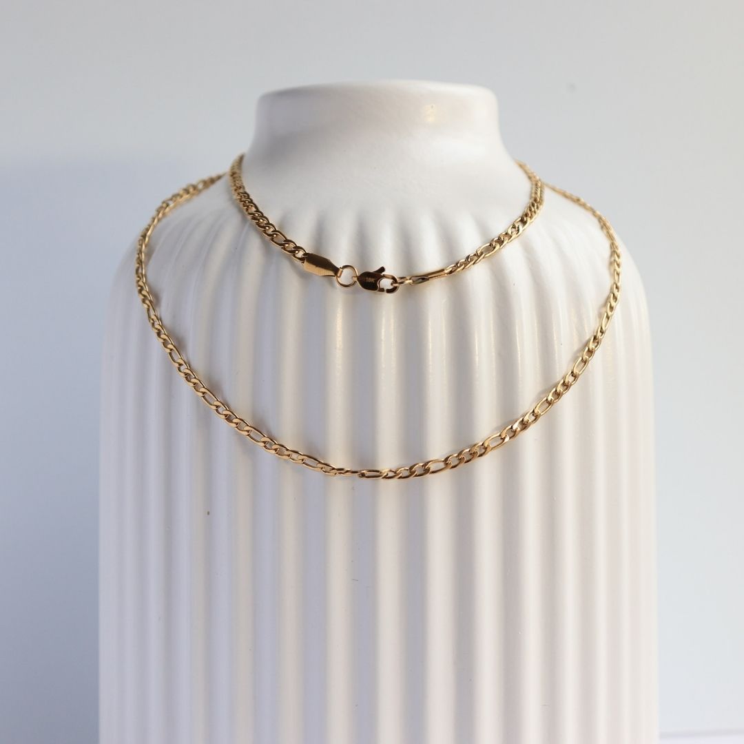 Cadena Cartier 3 mm – Oro Laminado 18K (60 cm)