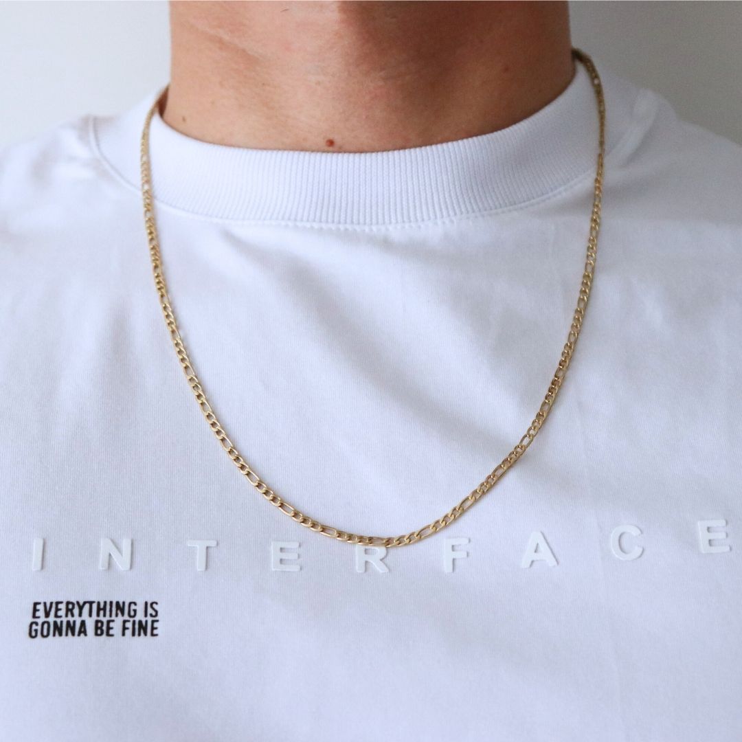 Cadena Cartier 3 mm – Oro Laminado 18K (60 cm)