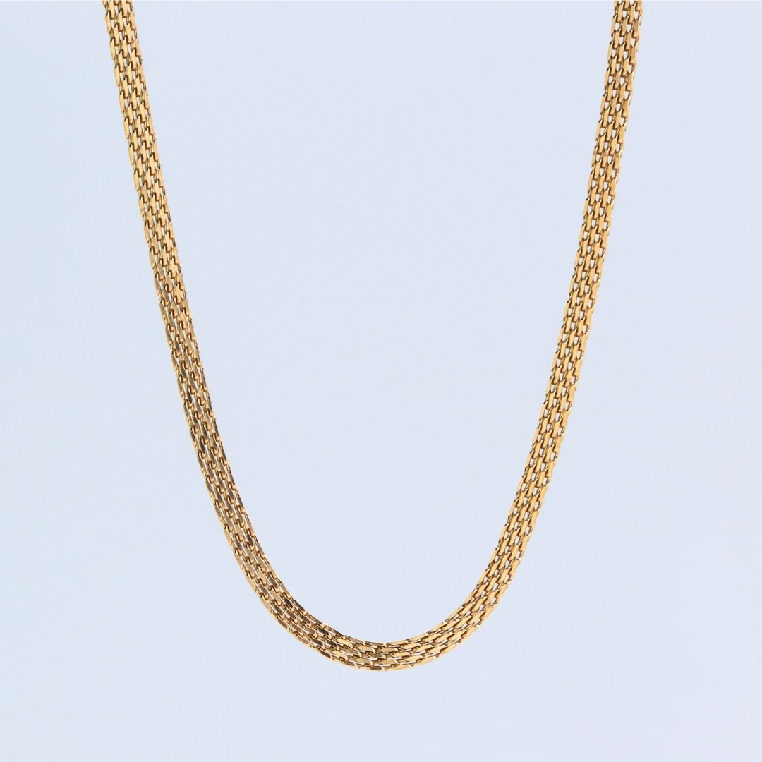 Cadena Chinesca 4 mm – Oro Laminado 18K (60 cm)