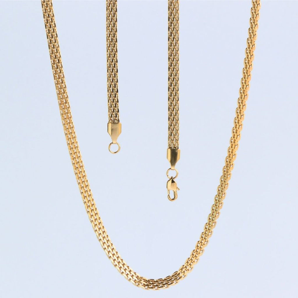 Cadena Chinesca 4 mm – Oro Laminado 18K (60 cm)