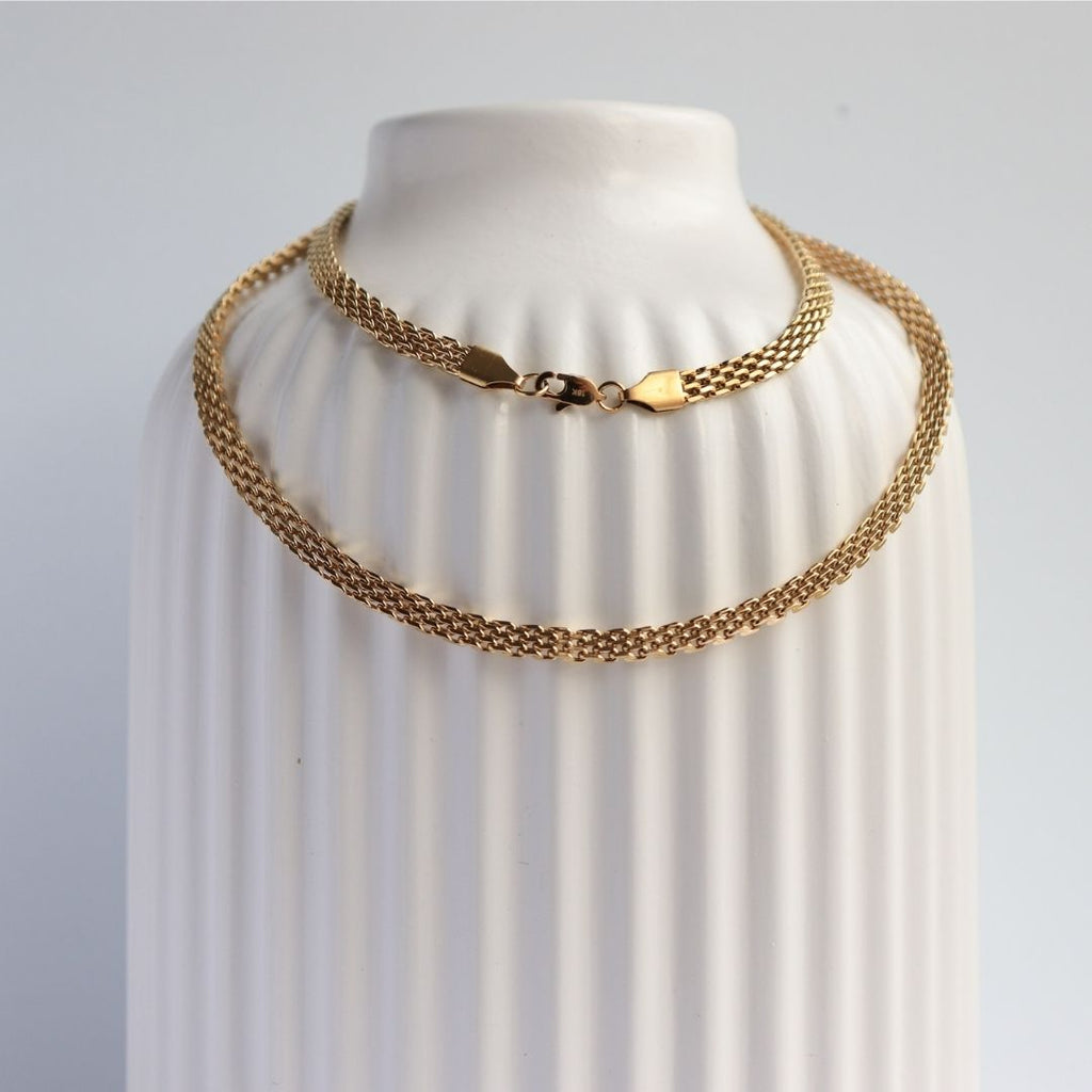 Cadena Chinesca 4 mm – Oro Laminado 18K (60 cm)