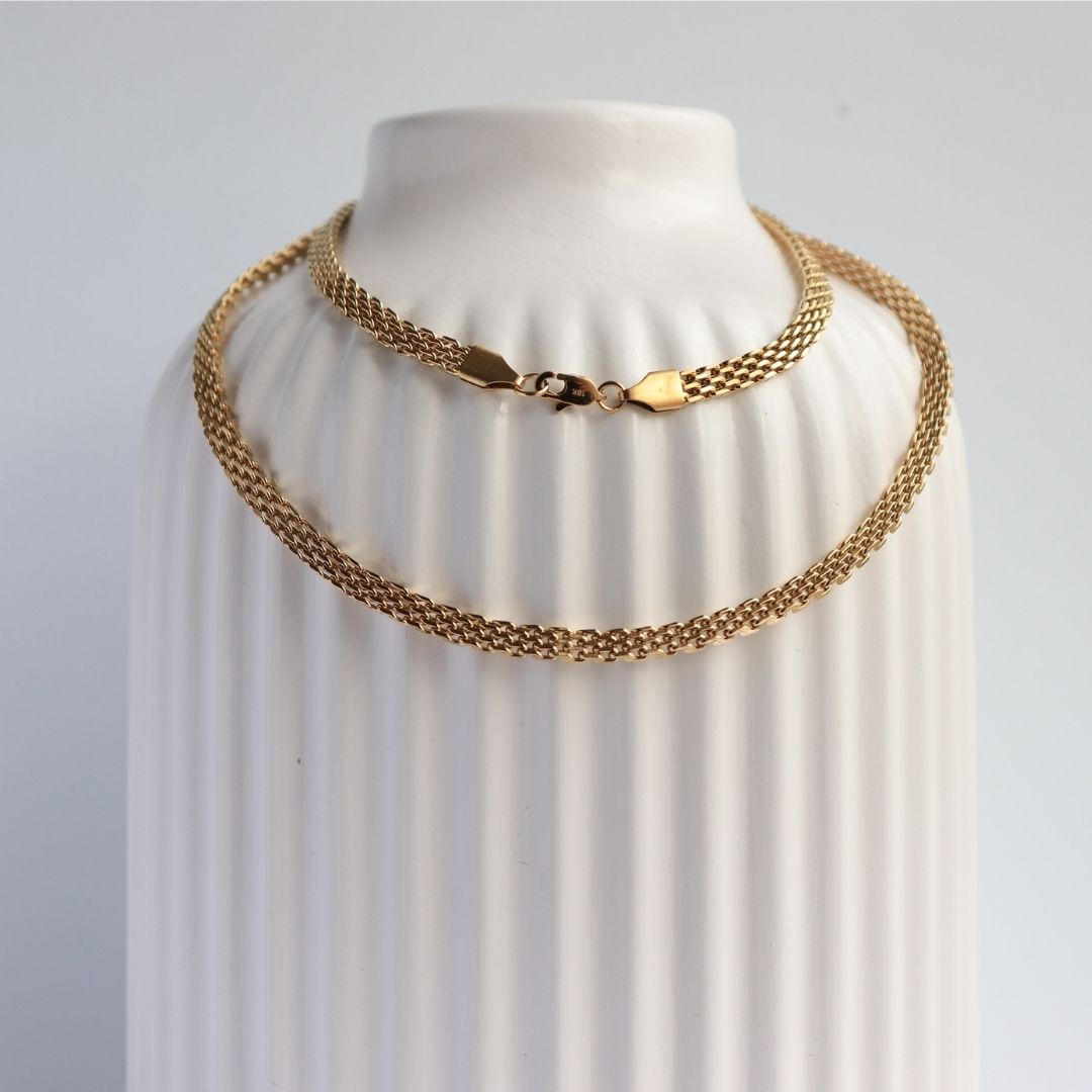 Cadena Chinesca 4 mm – Oro Laminado 18K (60 cm)