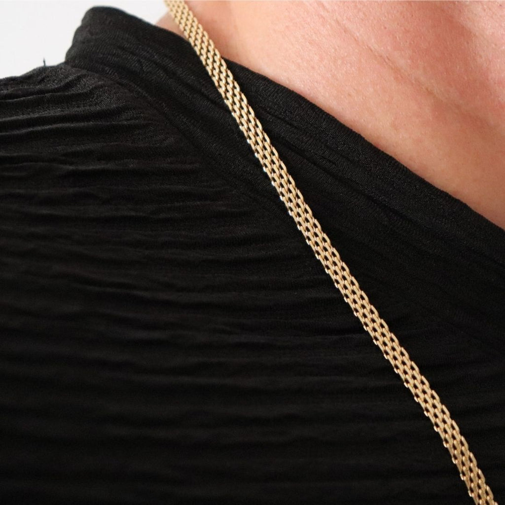 Cadena Chinesca 4 mm – Oro Laminado 18K (60 cm)