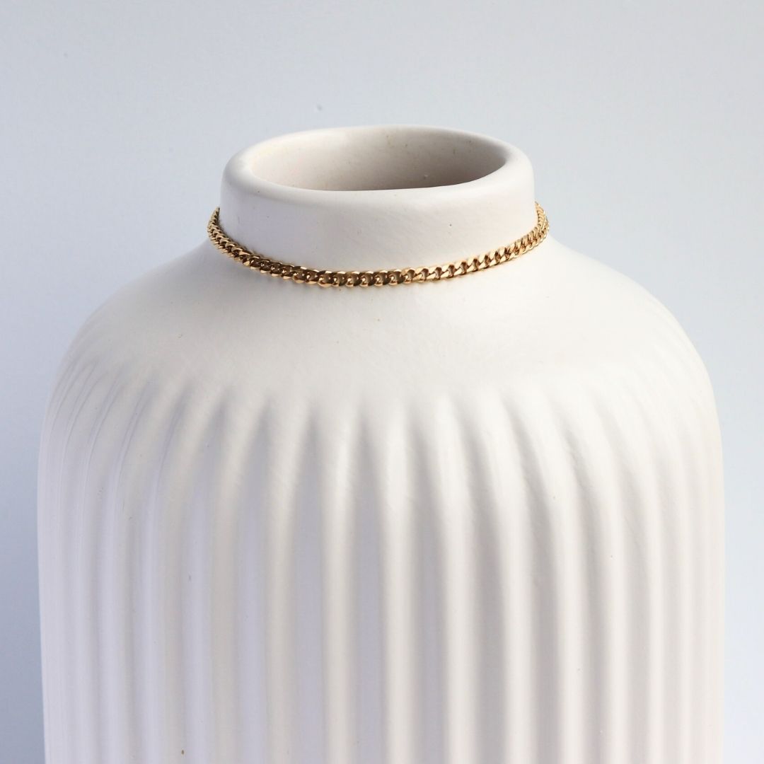 Pulsera Cubana 3 mm – Oro Laminado 18K (17 cm)