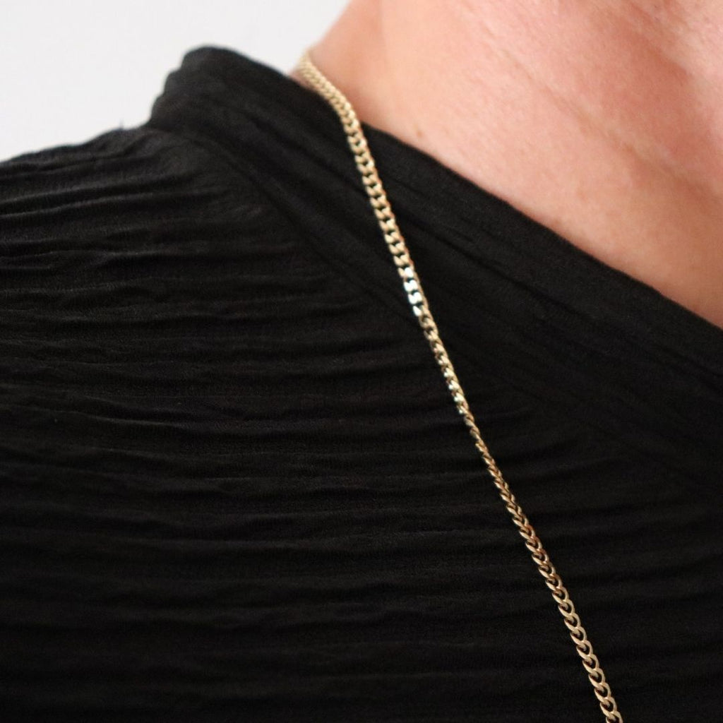 Cadena Cubana 3 mm – Oro Laminado 18K (60 cm)