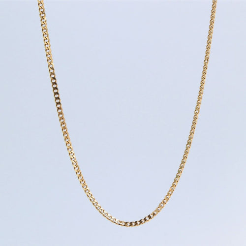 Cadena Cubana 3 mm – Oro Laminado 18K (60 cm)