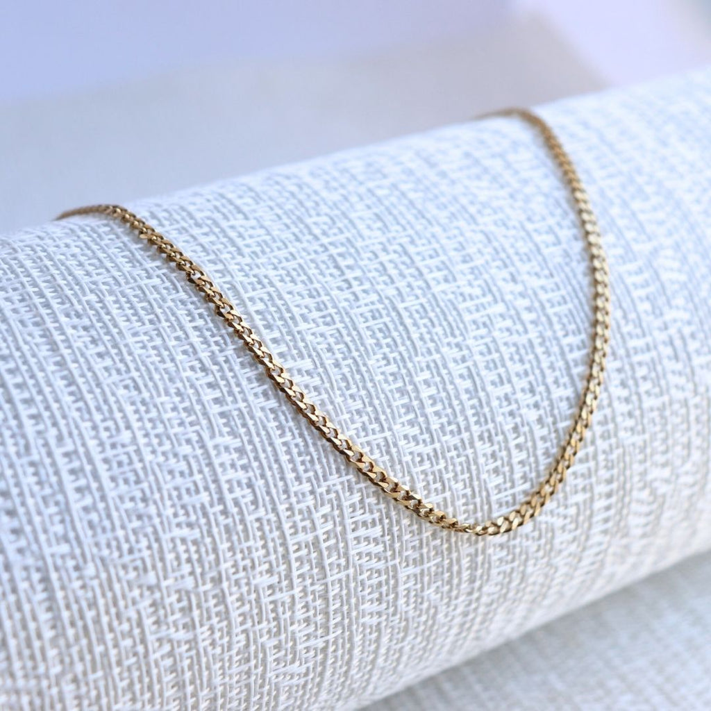 Cadena Cubana 3 mm – Oro Laminado 18K (60 cm)