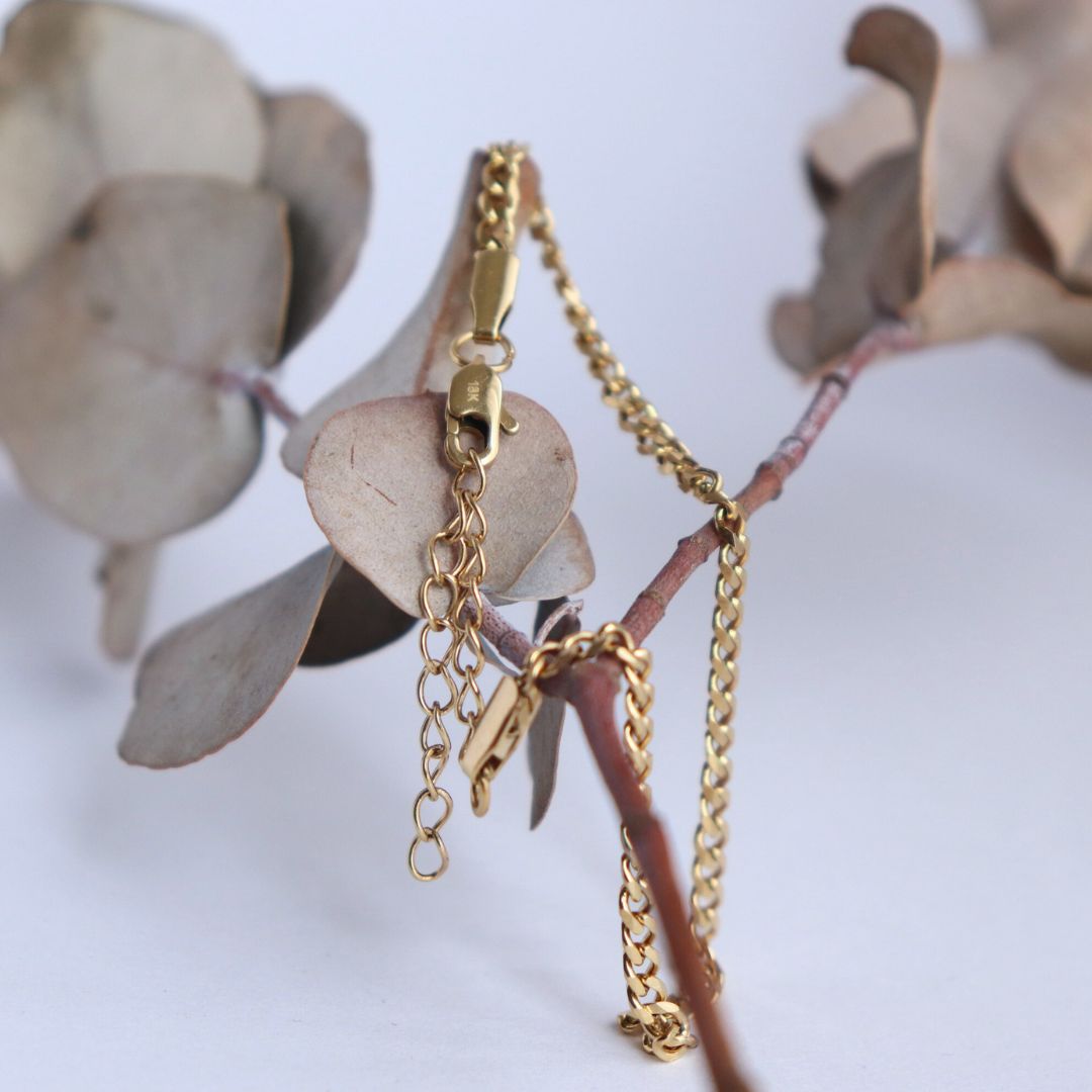 Pulsera Cubana 3 mm – Oro Laminado 18K (17 cm)