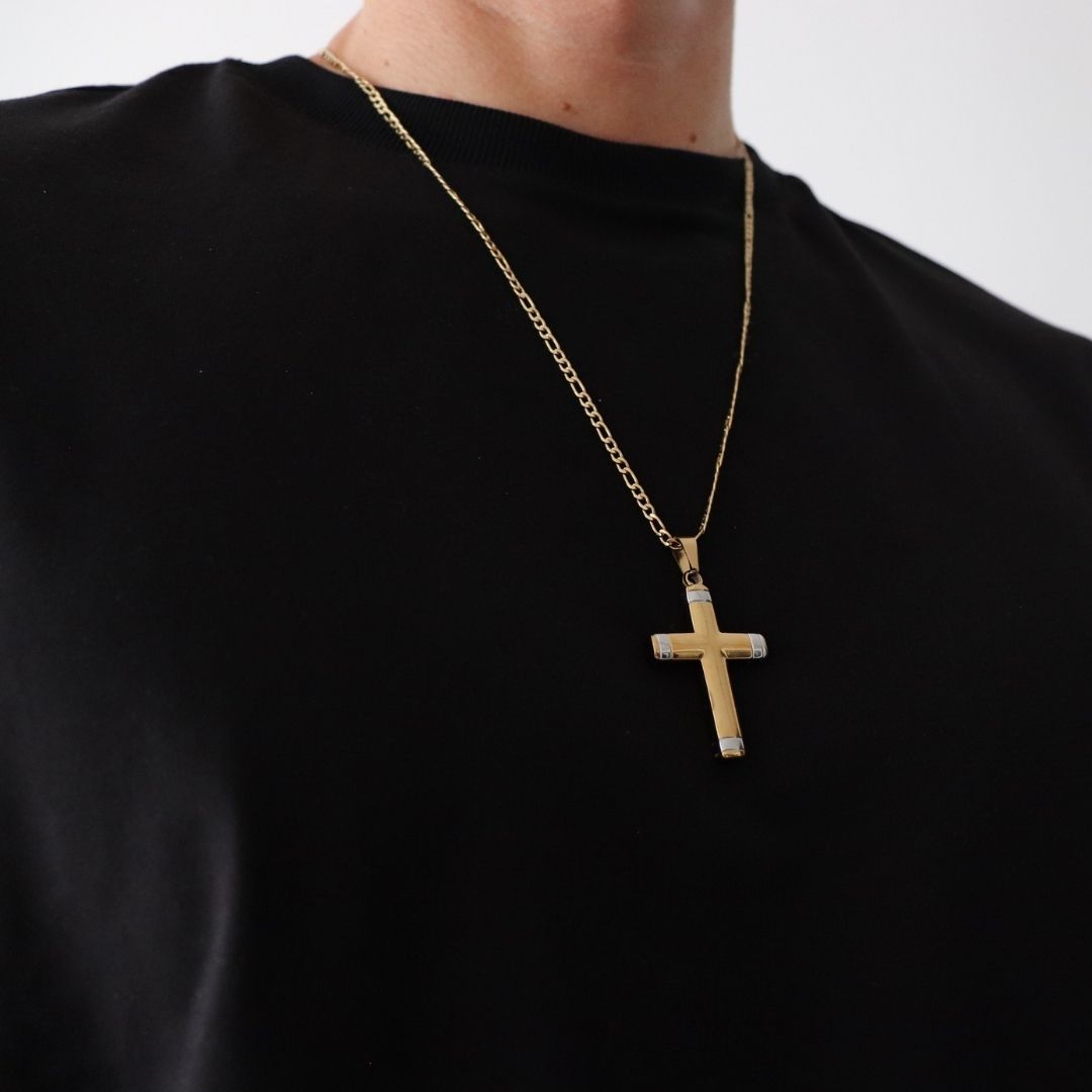 Dije Cruz Clásica Oro laminado18k – Plata