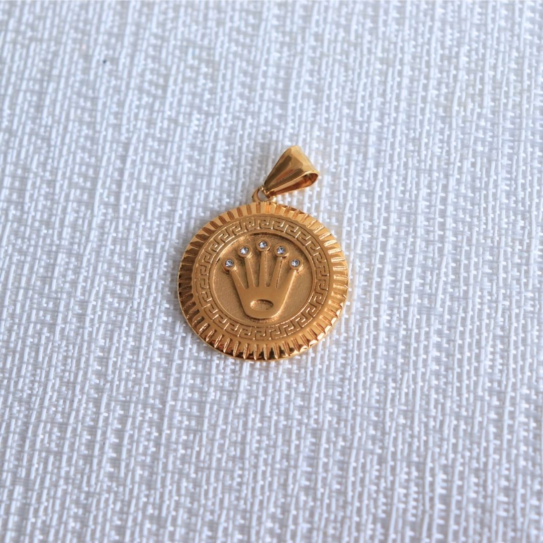 Dije Corona (estilo Rolex) – Oro Laminado 18K