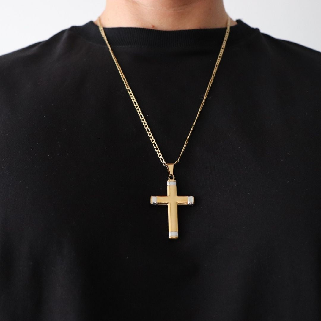 Dije Cruz Clásica Oro laminado18k – Plata