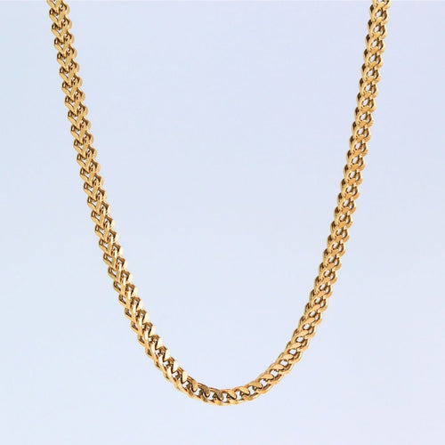 Cadena Franco 4 mm, – Oro Laminado 18K (65 cm)