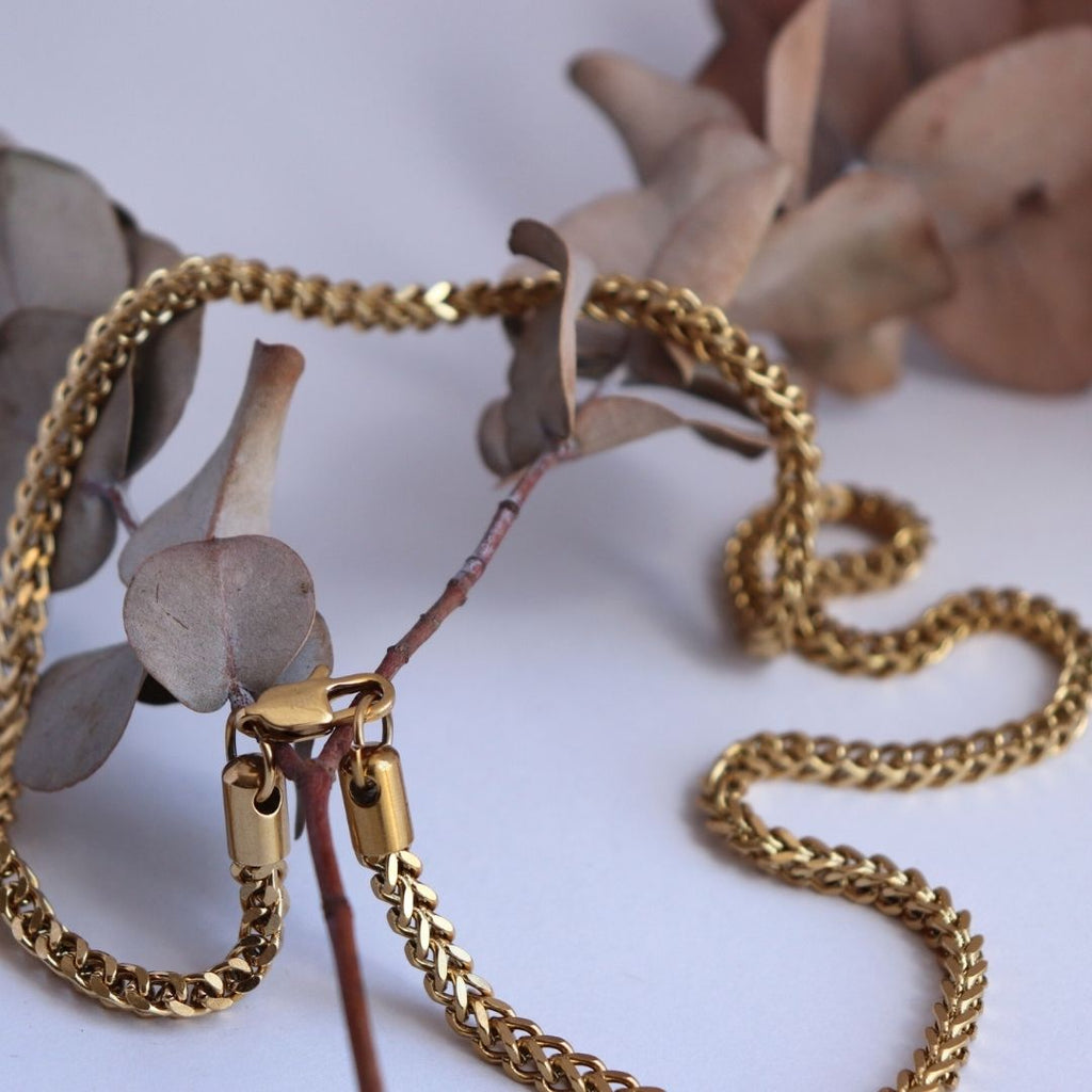 Cadena Franco 4 mm, – Oro Laminado 18K (65 cm)