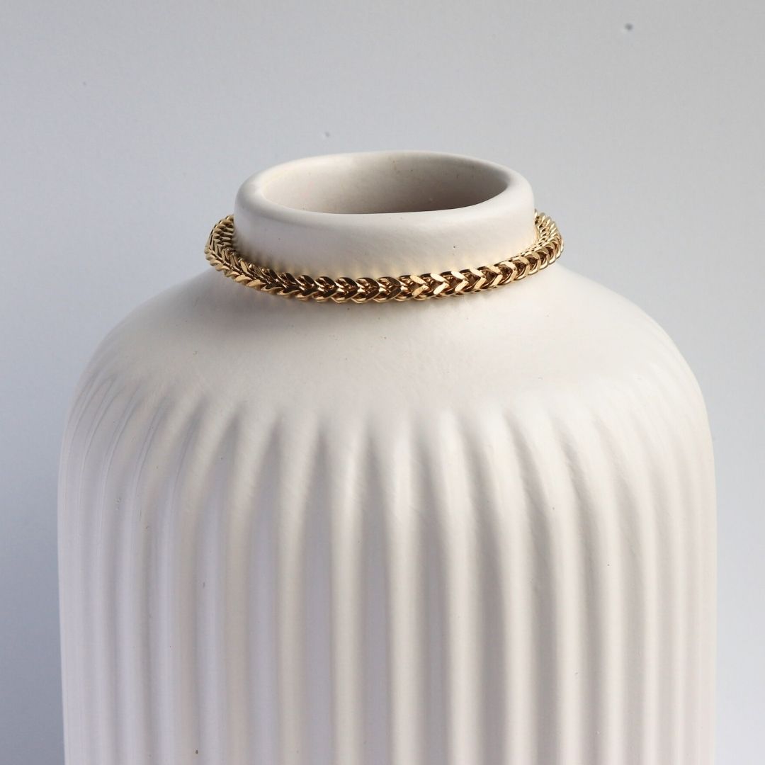 Pulsera Franco 4 mm – Oro Laminado 18K (20 cm)