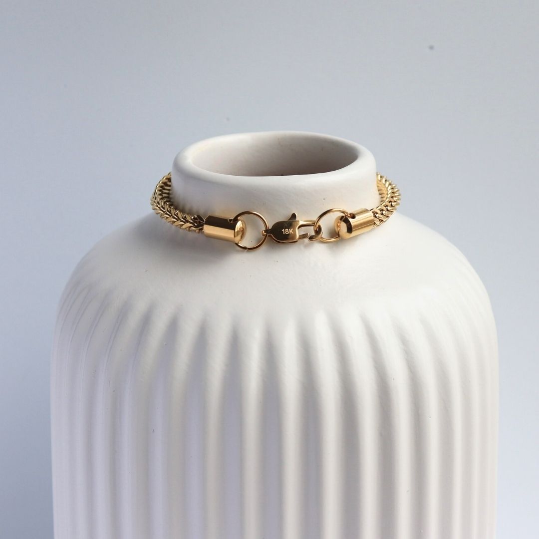 Pulsera Franco 4 mm – Oro Laminado 18K (20 cm)