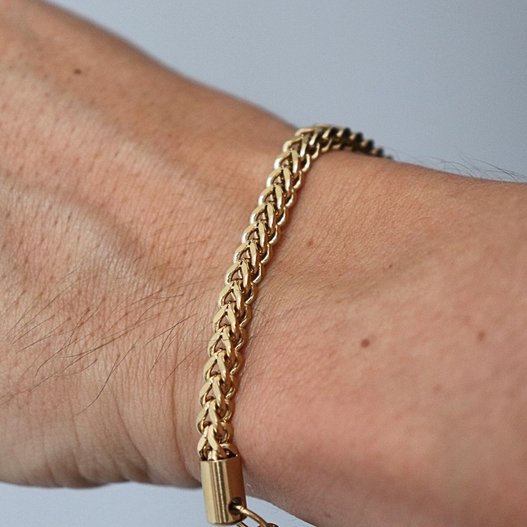 Pulsera Franco 4 mm – Oro Laminado 18K (20 cm)