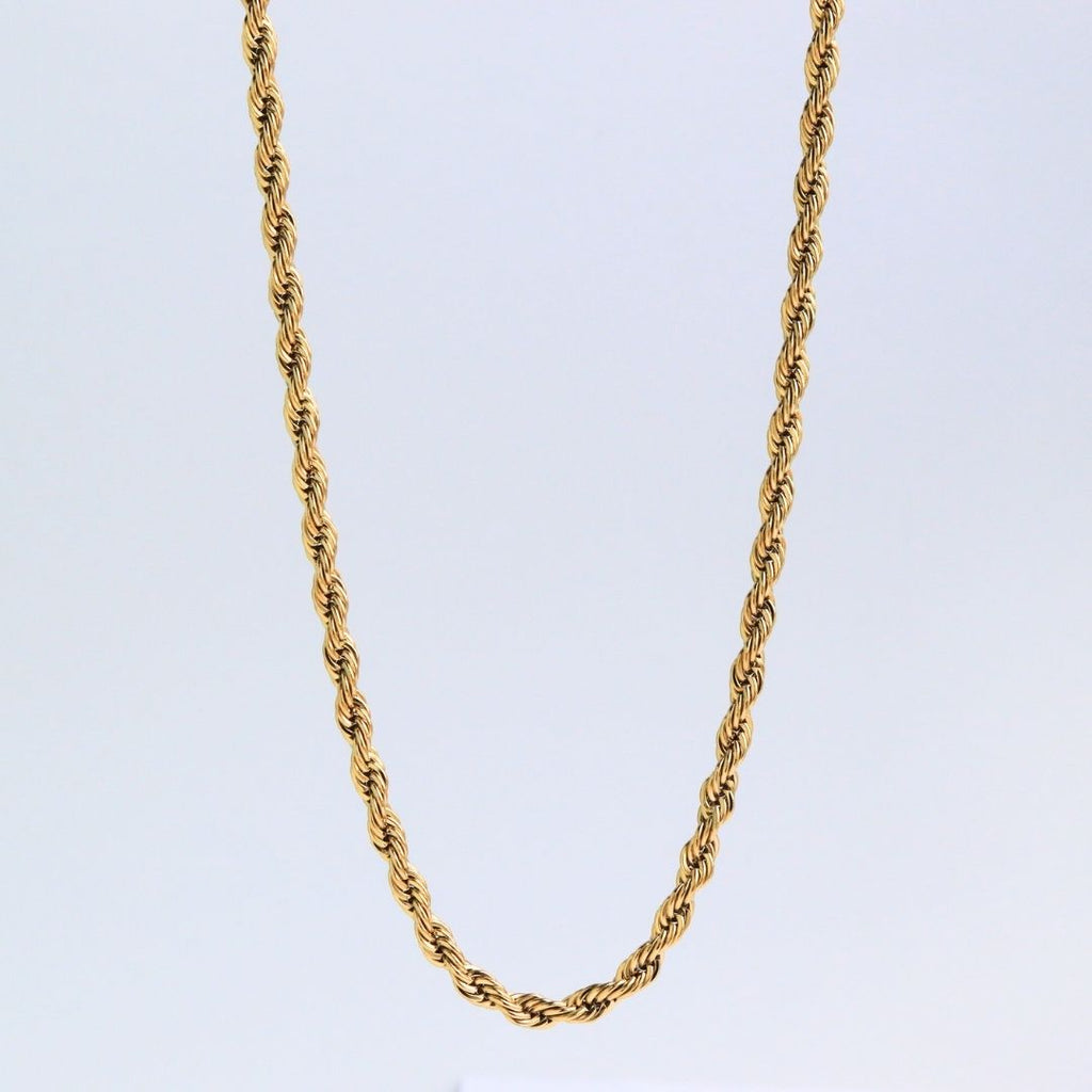 Cadena Lazo 4 mm – Oro Laminado 18K (65 cm)