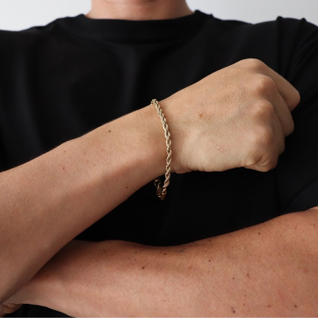 Pulsera Lazo 4 mm – Oro Laminado 18K (20 cm)