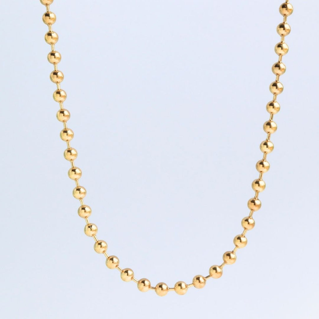 Cadena Militar 5 mm – Oro Laminado 18K (65 cm)