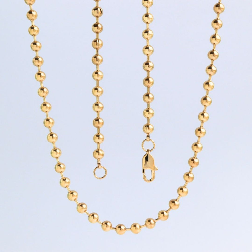 Cadena Militar 5 mm – Oro Laminado 18K (65 cm)