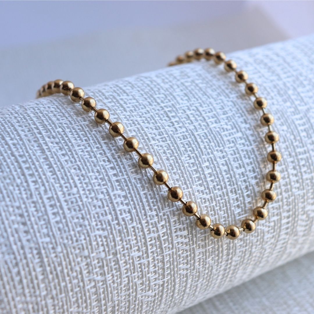 Cadena Militar 5 mm – Oro Laminado 18K (65 cm)