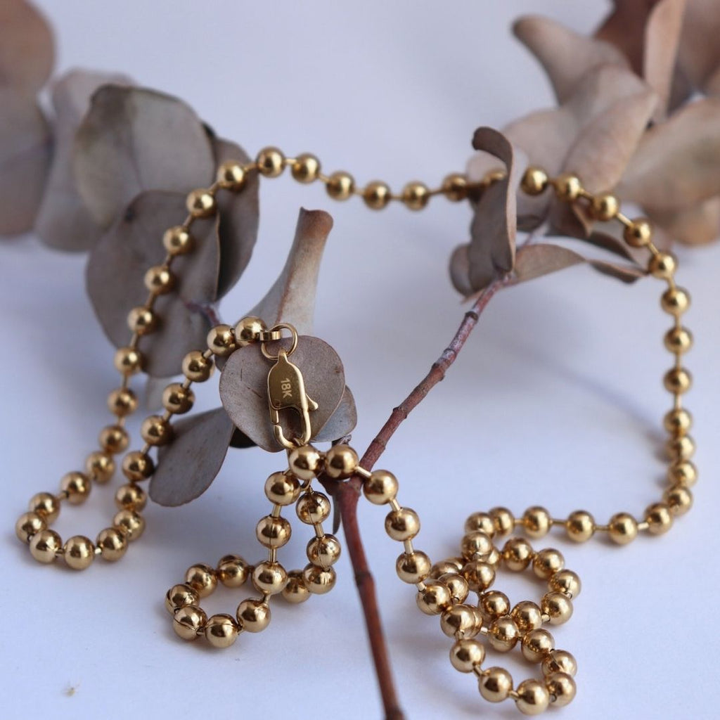 Cadena Militar 5 mm – Oro Laminado 18K (65 cm)