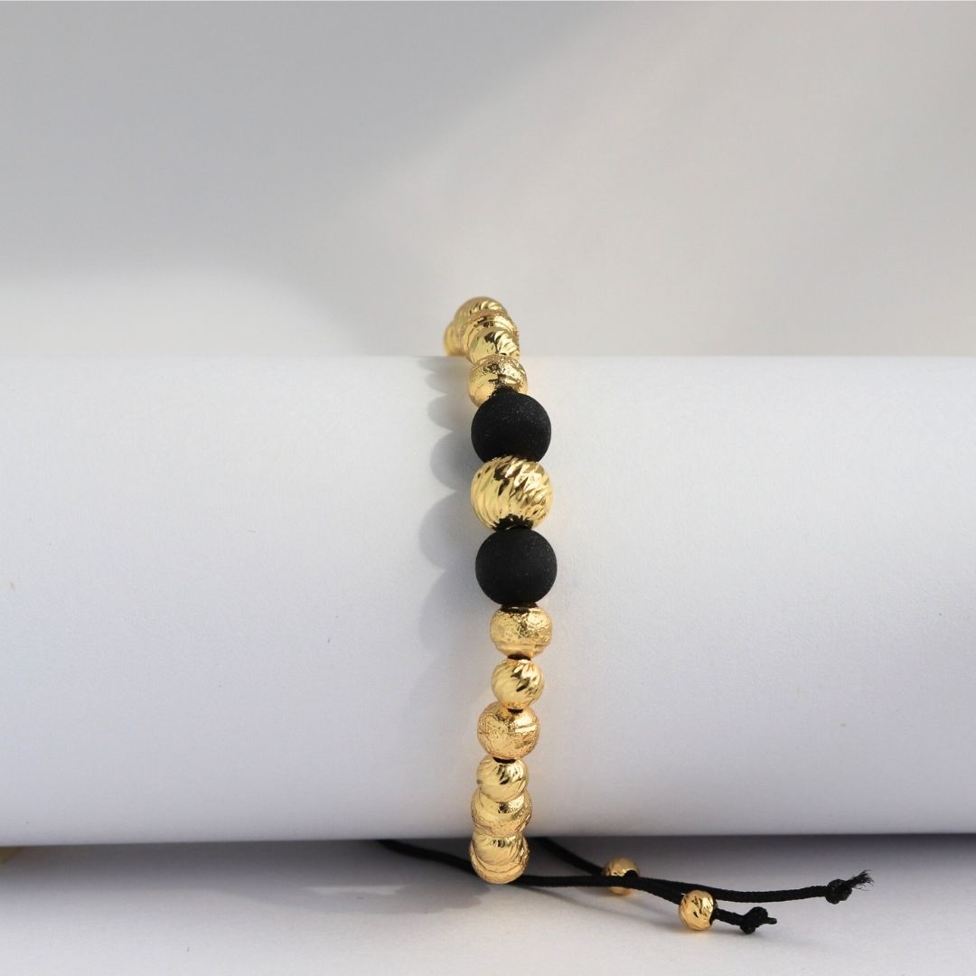 Pulsera Tejida Diamantada 15B – 6–5 mm, Oro Laminado 18K