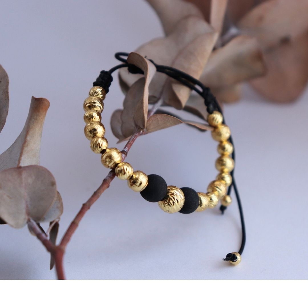 Pulsera Tejida Diamantada 15B – 6–5 mm, Oro Laminado 18K