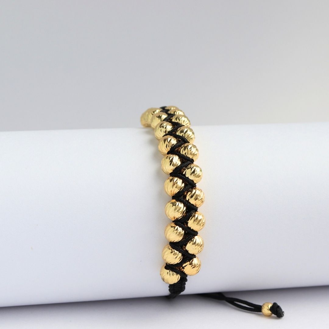 Pulsera Italiana Doble 24B – 6 mm, Oro Laminado 18K