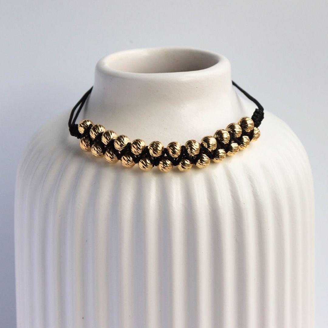 Pulsera Italiana Doble 24B – 6 mm, Oro Laminado 18K