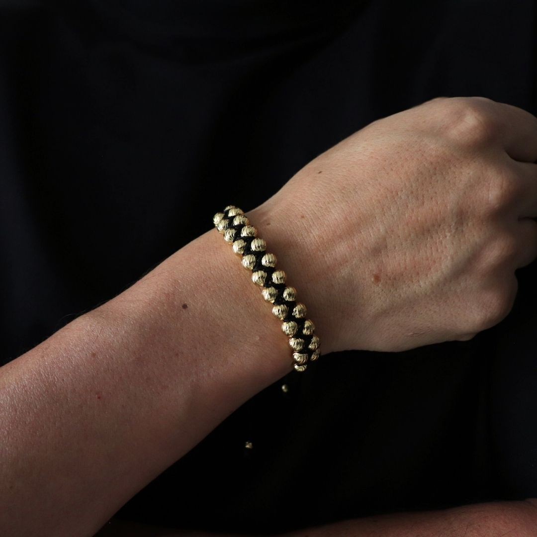 Pulsera Italiana Doble 24B – 6 mm, Oro Laminado 18K