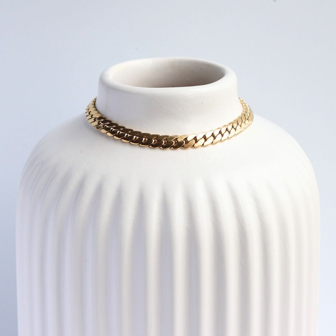 Pulsera Serpiente 6 mm – Oro Laminado 18K (20 cm)