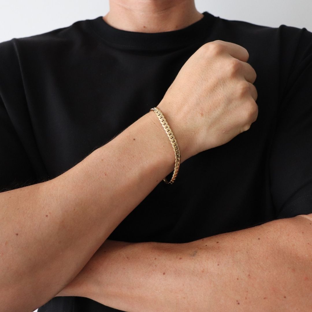 Pulsera Serpiente 6 mm – Oro Laminado 18K (20 cm)