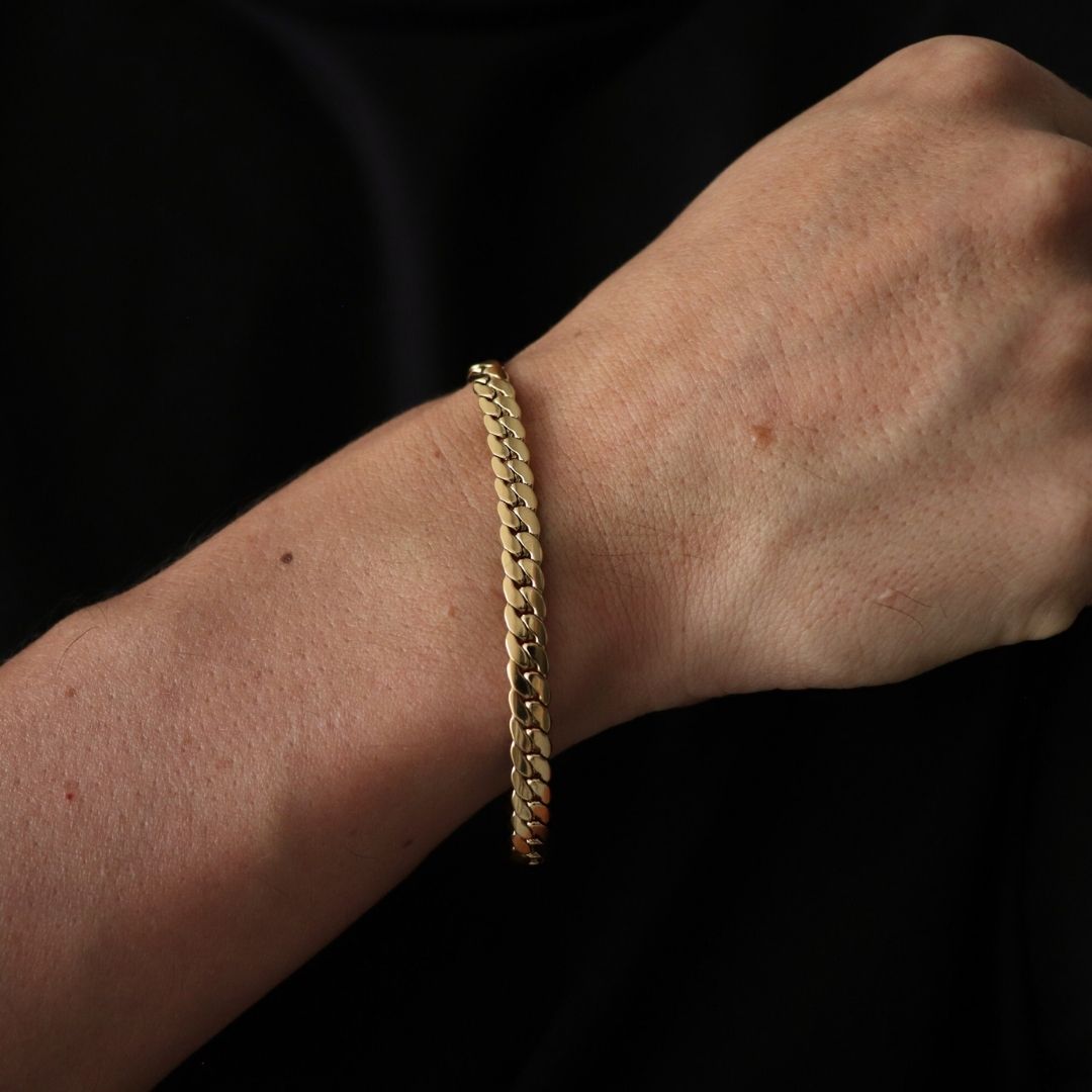 Pulsera Serpiente 6 mm – Oro Laminado 18K (20 cm)