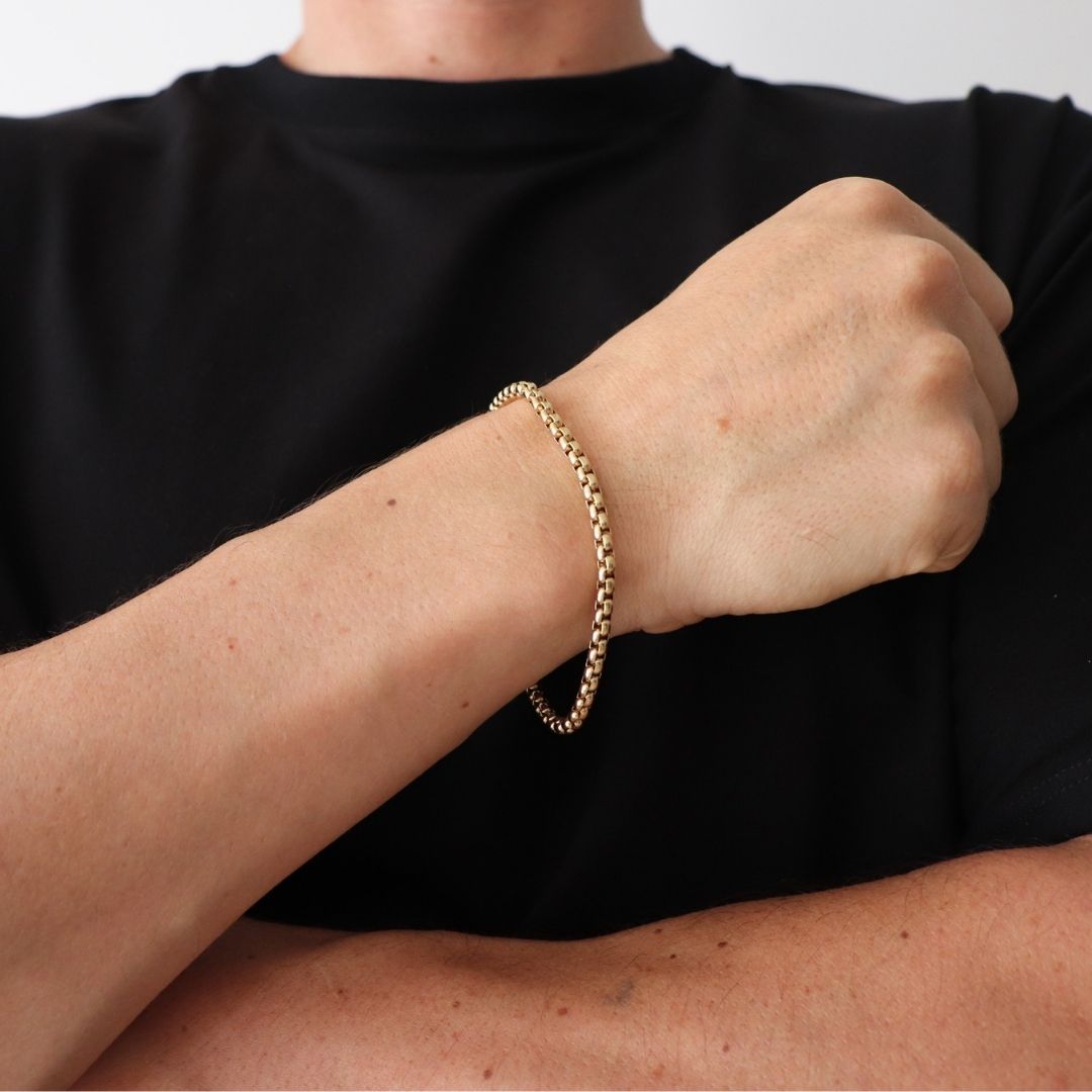 Pulsera Veneciana 4 mm – Oro Laminado 18K (20 cm)