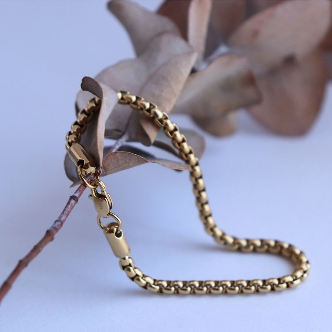 Pulsera Veneciana 4 mm – Oro Laminado 18K (20 cm)