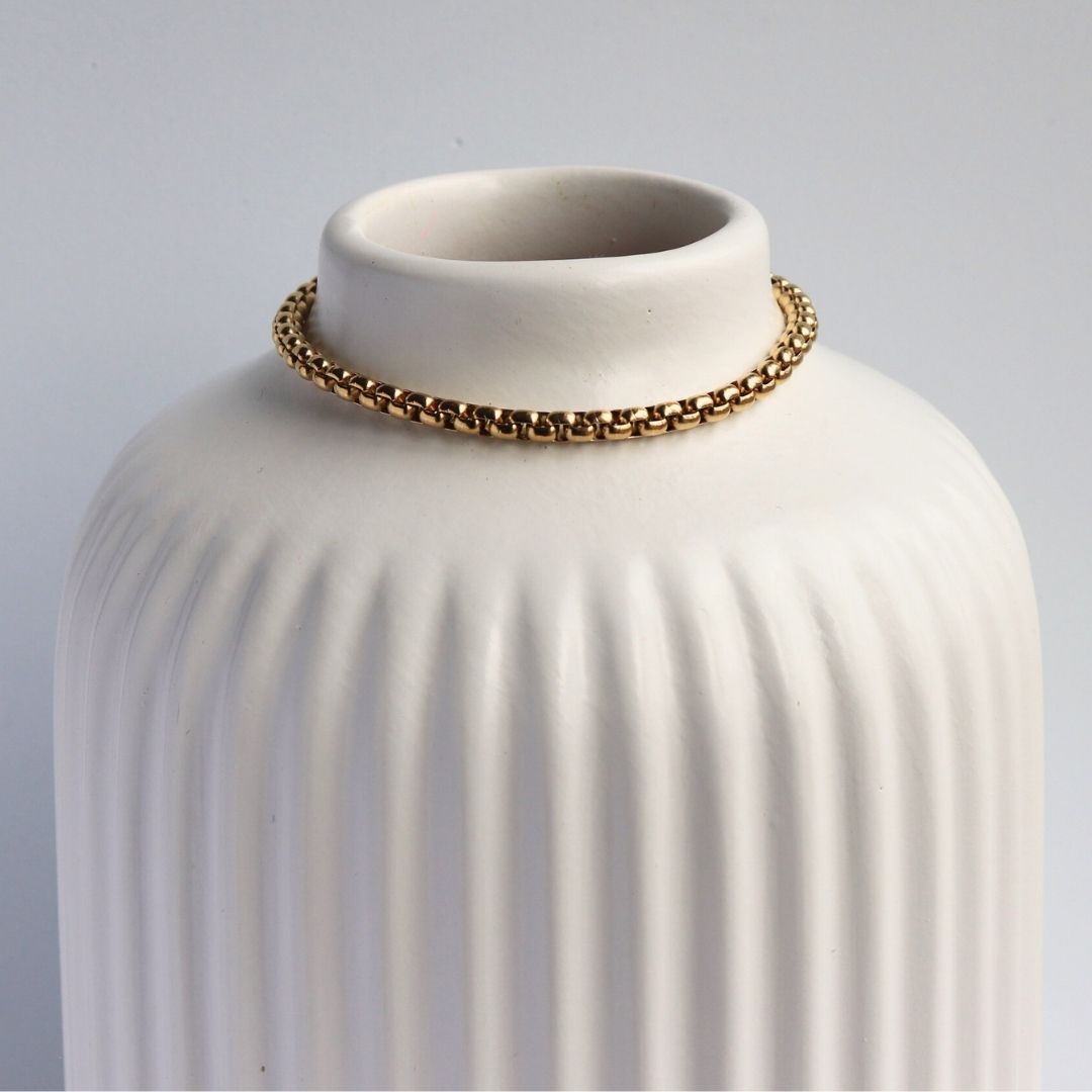 Pulsera Veneciana 4 mm – Oro Laminado 18K (20 cm)