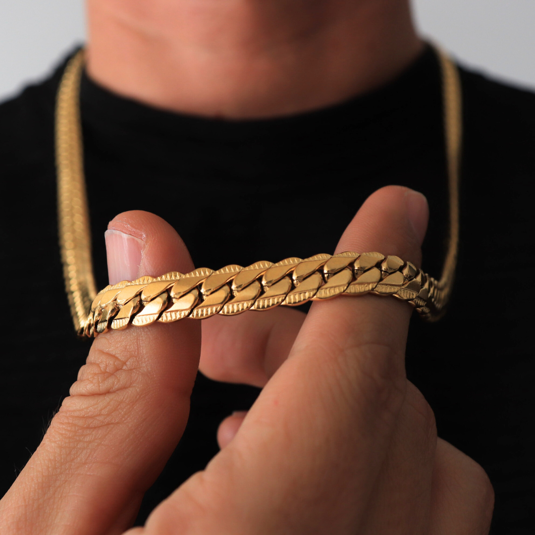 Cadena serpiente grabada -65