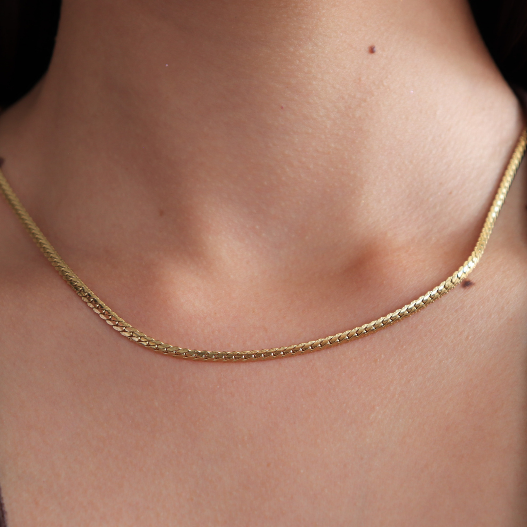 Cadena Serpiente Grabada (3mm)-(45cm)