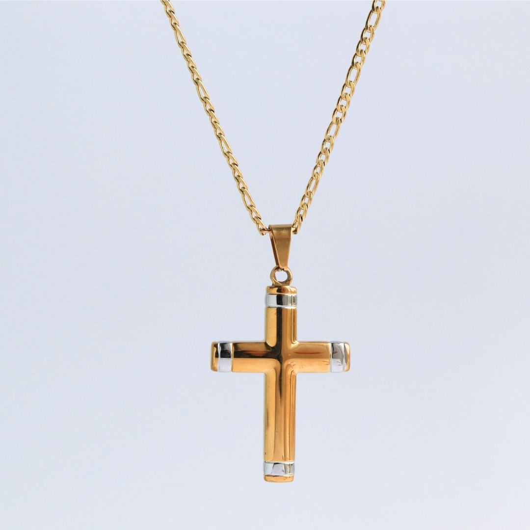 Dije Cruz Clásica Oro laminado18k – Plata