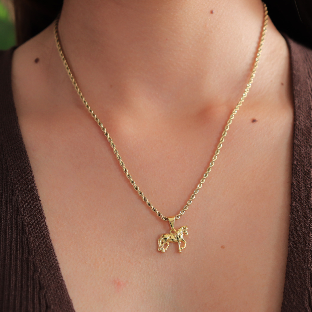 💖Cadena lazo + Dije oro laminado 18K