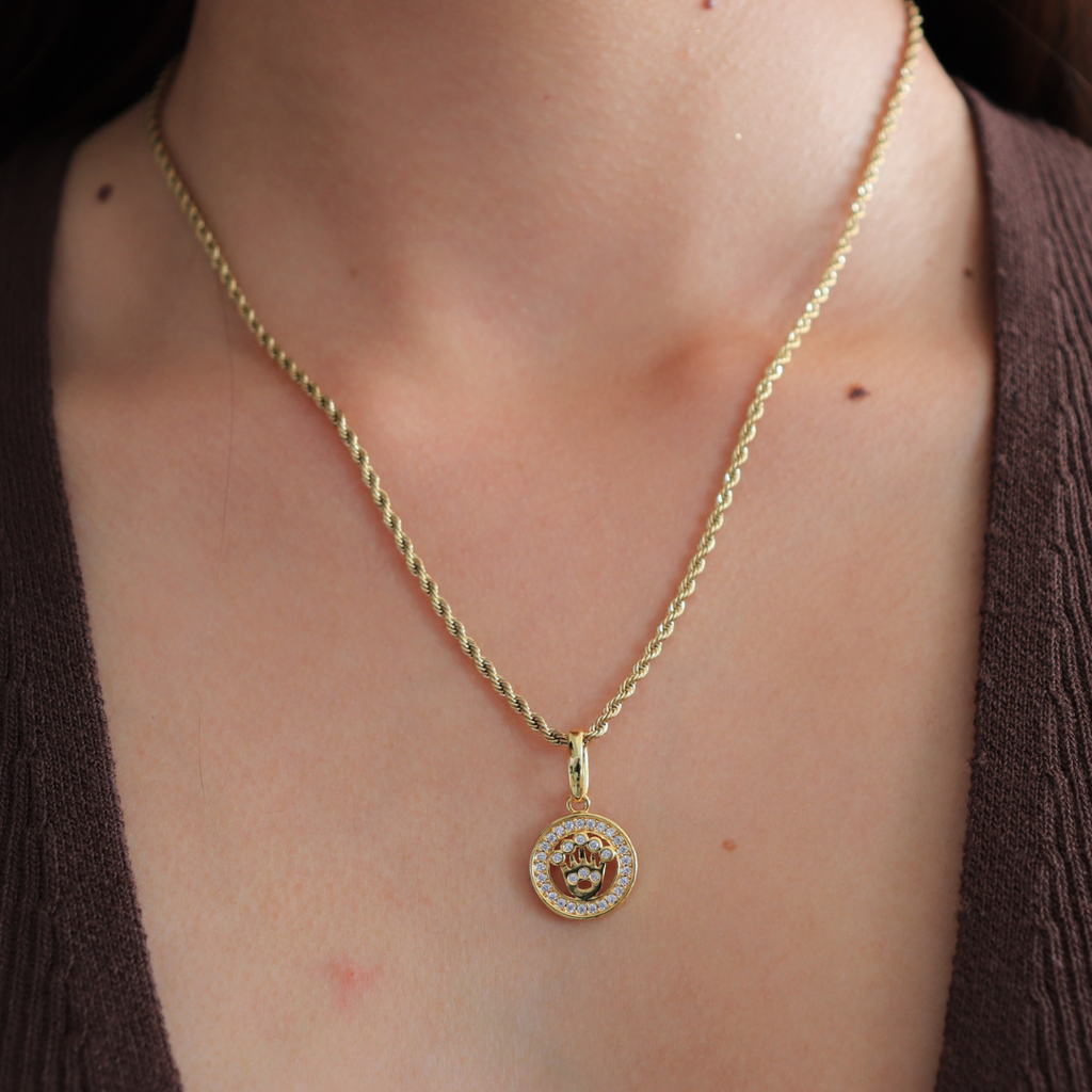 💖Cadena lazo + Dije oro laminado 18K