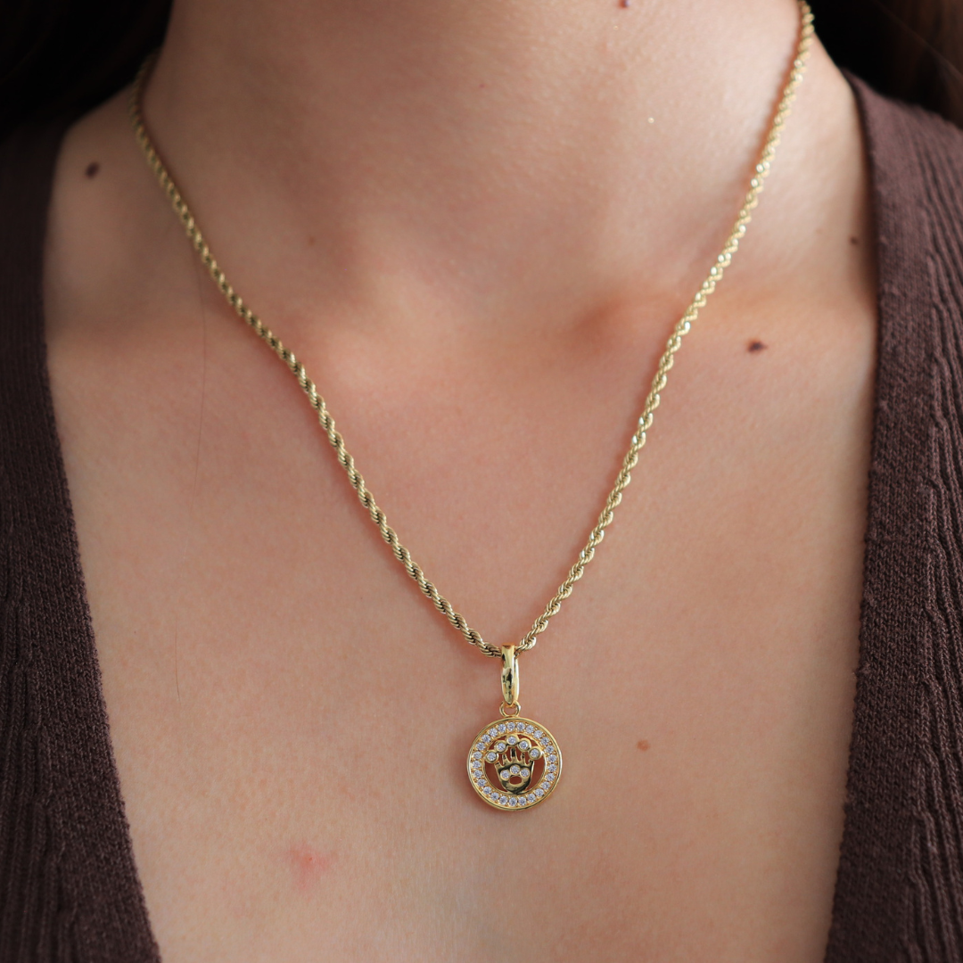 💖Cadena lazo + Dije oro laminado 18K