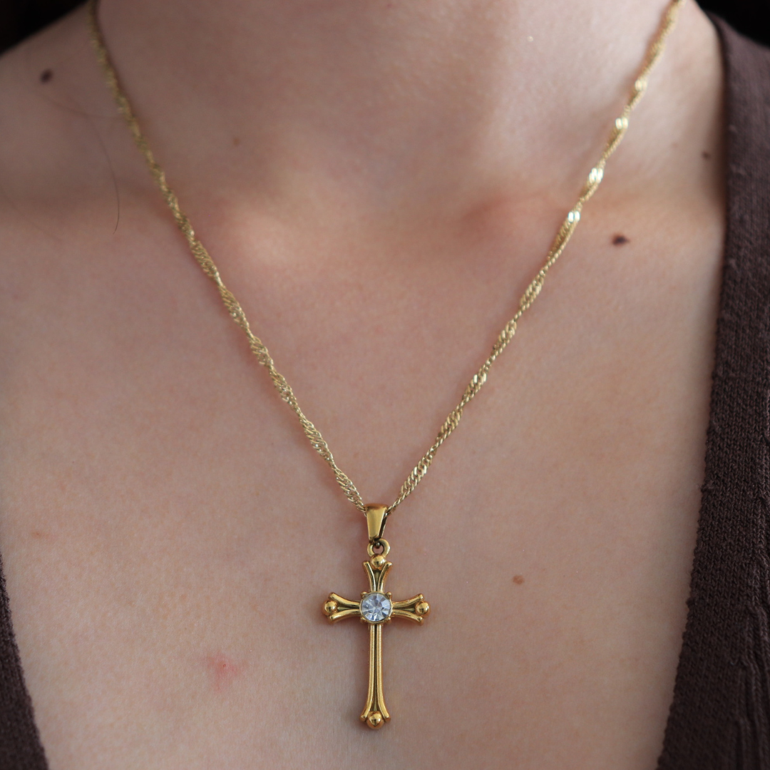 💖 cadena Singapur + cruz a elección
