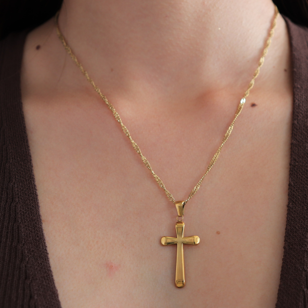 💖 cadena Singapur + cruz a elección